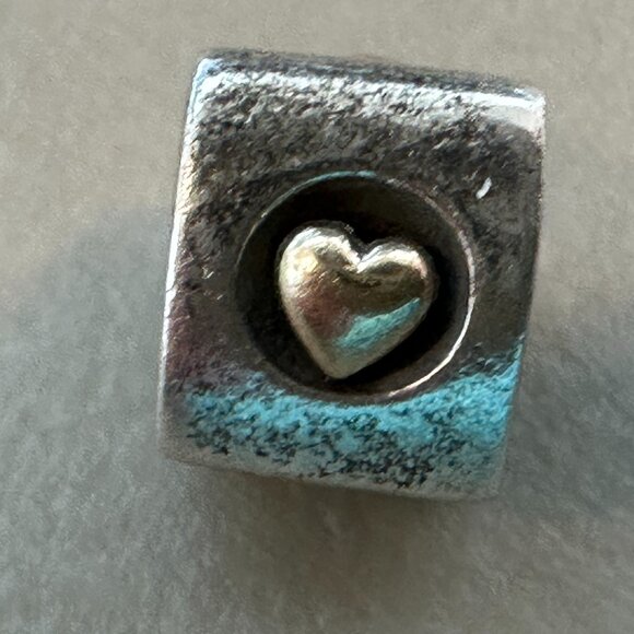 Authentic Pandora Heart of Gold Charm - Retired 14k & Sterling Silver - Picture 3 of 7